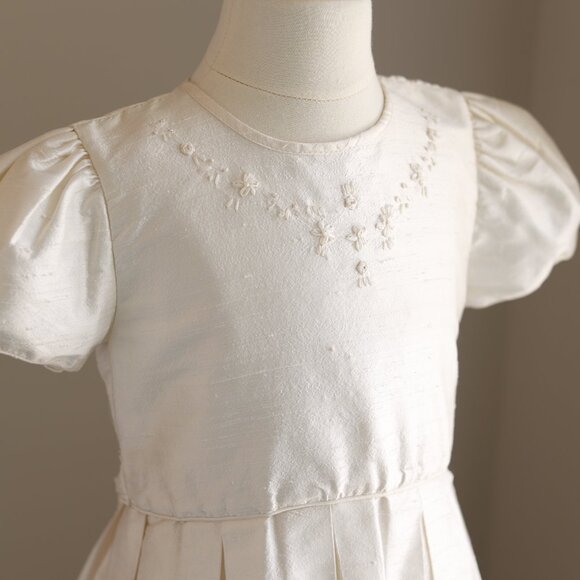 Strasburg Dress Ivory Silk ELEGANT Special Occasion Flower Girl Size 8 RARE FIND - Picture 7 of 10